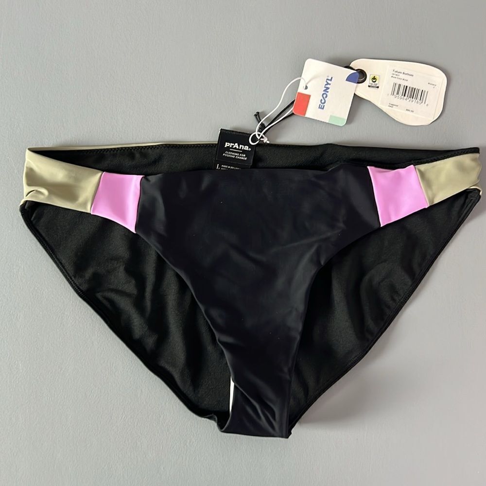 NWT PrAna Tulum Bottom Black Color Block Size L